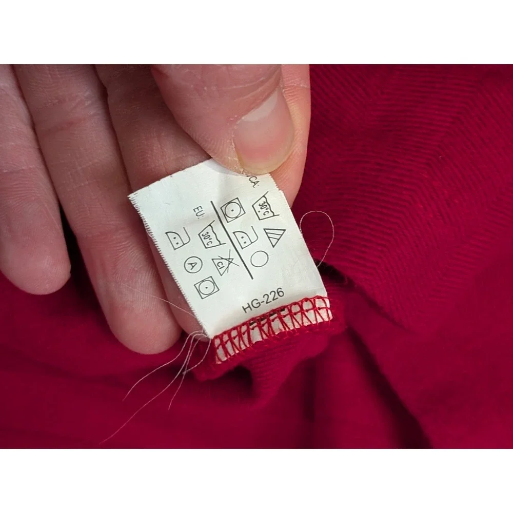 Vintage Chaps Ralph Lauren Red Textured Polo Shirt XL Grail